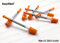 U - 40 U- 100 Disposable Insulin Syringes , Diabetic Disposable Plastic Syringe