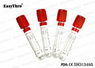PET Vacuum Blood Collection Tube , Red Top Blood Tube Without Additive 2ml To 10ml