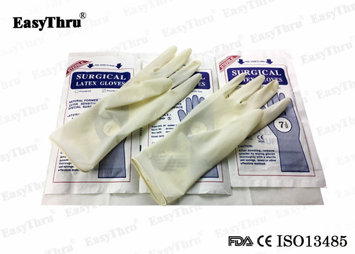 Sterilized Disposable Medical Latex Gloves / Disposable Surgical Gloves