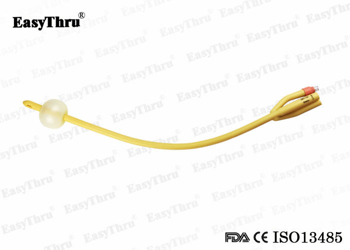3 Way Disposble Latex 14Fr Foley Catheter Silicone Coating Urology Catheter Fr16 To Fr26 EasyThru