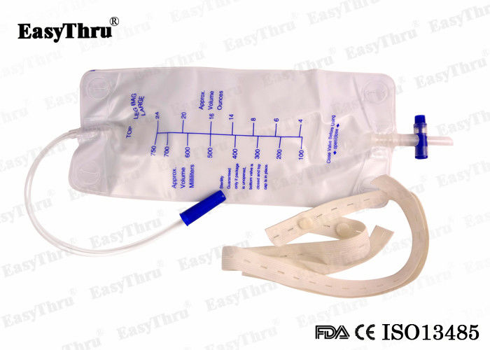 750ml Leg Bag Urine Drainage Leg Bags With Cross Valve And Elastic Bandage Urology Bags