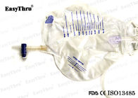 Medical Drainage Disposable Urine Bag PVC 2000ml With Anti Reflux Valve