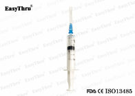 PVC Durable Disposable Injection Syringe With Needle Transparent
