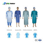 Waterproof Surgical Blue Isolation Gown , SMS PP PE Disposable Hazmat Suit