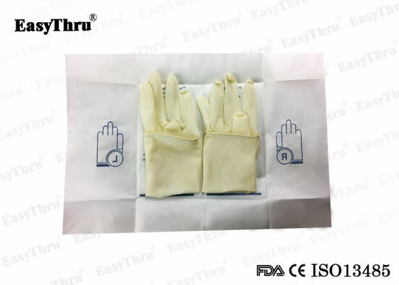 Sterilized Disposable Medical Latex Gloves / Disposable Surgical Gloves