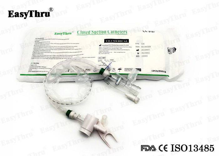 FDA Disposable Closed Suction System 40cm Length Closed Suction Catheter