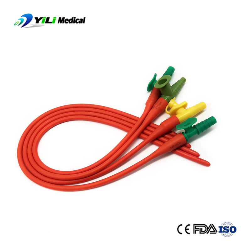 Korea Hot Selling Medical Disposables Latex Red Rubber Suction Catheter Manufacturer